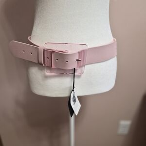 Pink Belt with Transparent Buckle